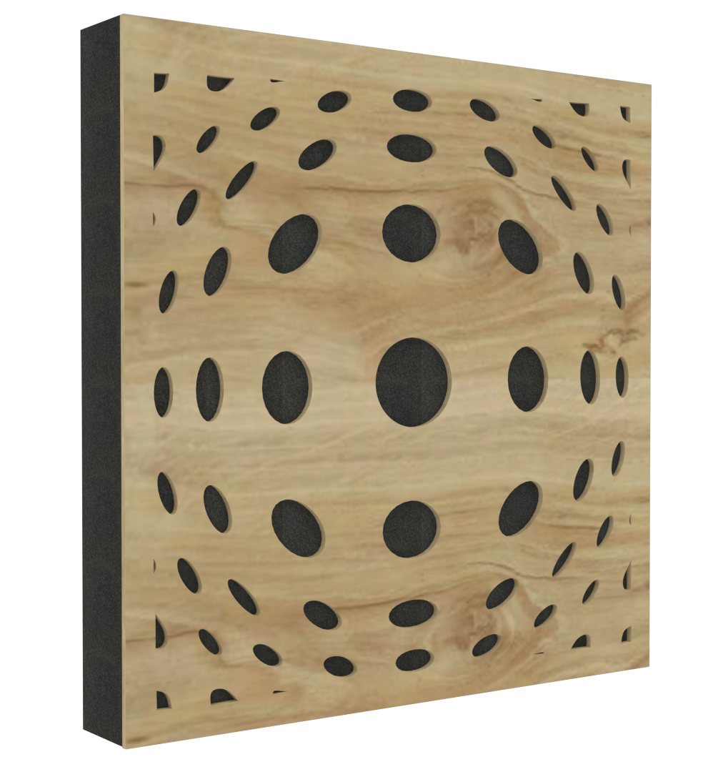 Home theater acoustic treatment using absorption panels for balanced sound and controlled reflections