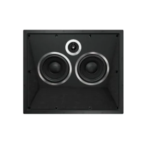 Sonus Faber Palladio PC-563P angled in-ceiling speaker featuring dual 6-inch drivers and leather baffle.