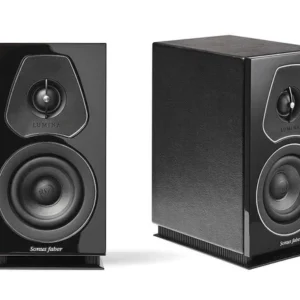 Sonus Faber Lumina I bookshelf speaker featuring a multi-layer wood front baffle and 4-inch mid-woofer.